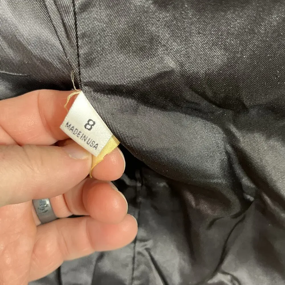 Evan Picone Women’s Blazer Sz 8 Black Floral Tapestry 4 Button Brown / Black‎ - Picture 7 of 10